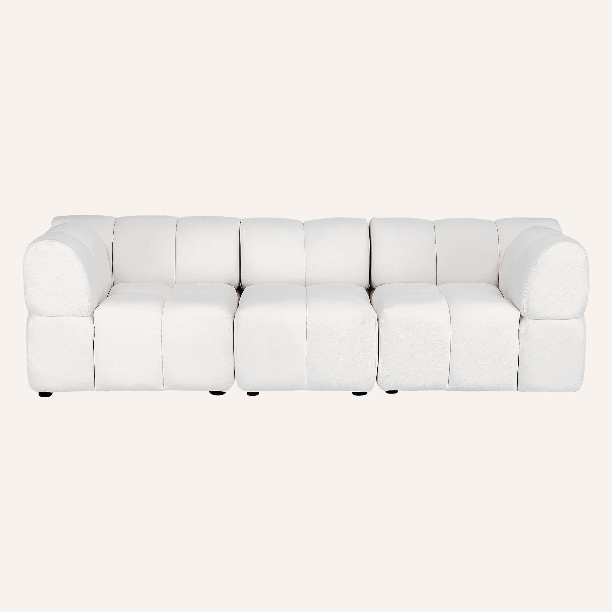 Lola 3.5 Seater Multi-Coloured Bouclé Sofa Couch - Image 5