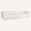 Lola 3.5 Seater Multi-Coloured Bouclé Sofa Couch - Thumbnail Image 6