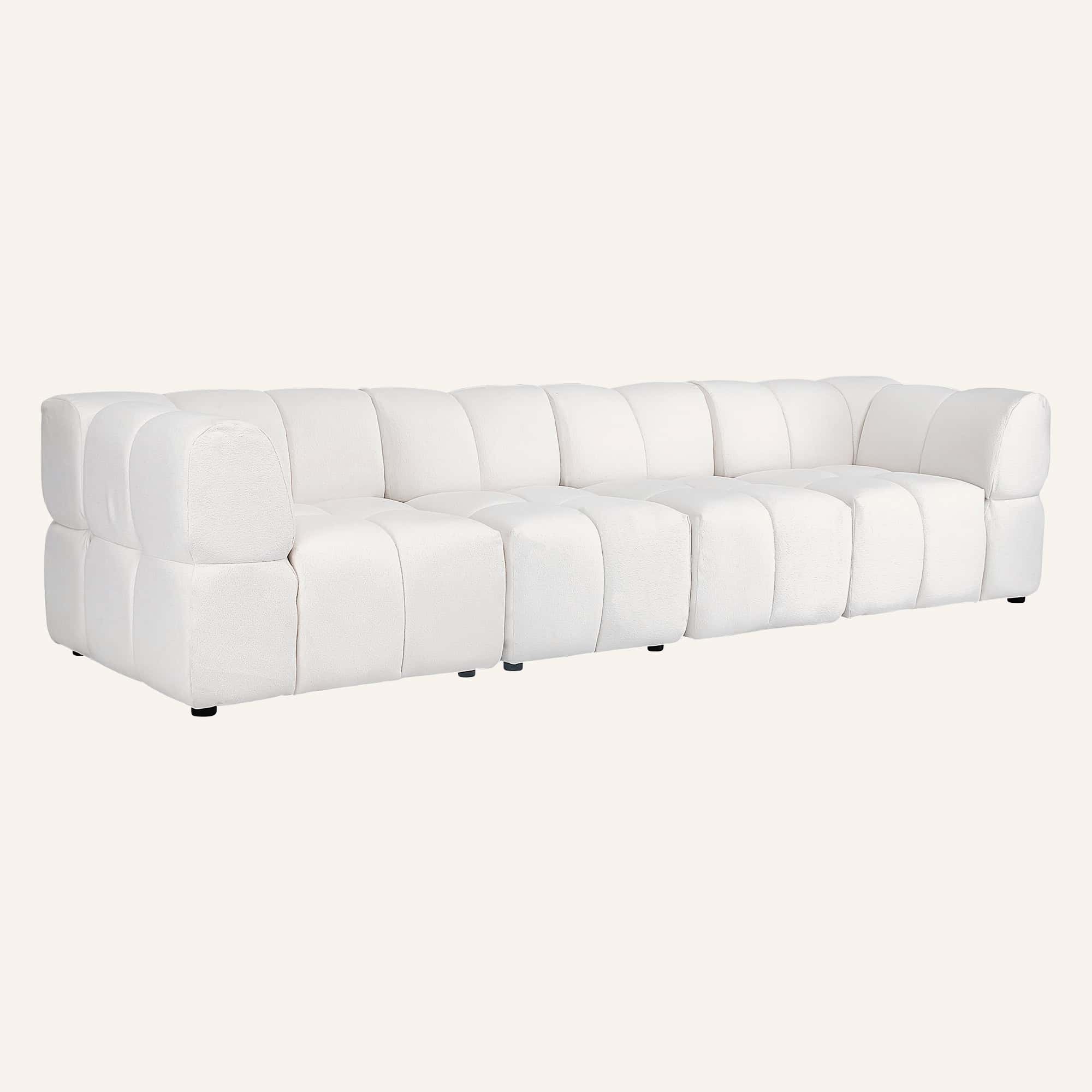 Lola 3.5 Seater Multi-Coloured Bouclé Sofa Couch - Image 6