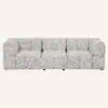 Lola 3.5 Seater Multi-Coloured Bouclé Sofa Couch - Thumbnail Image 7