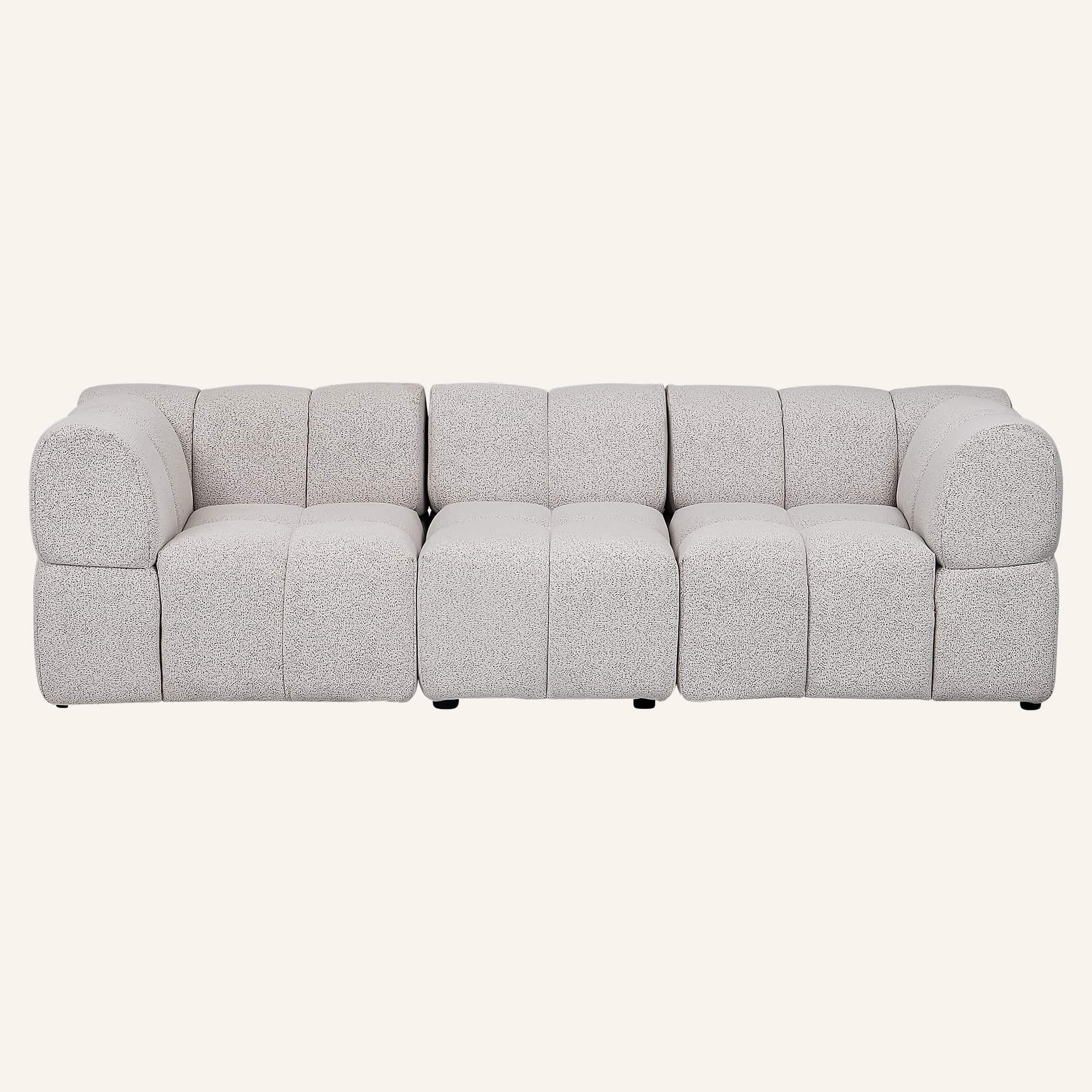 Lola 3.5 Seater Multi-Coloured Bouclé Sofa Couch - Image 7