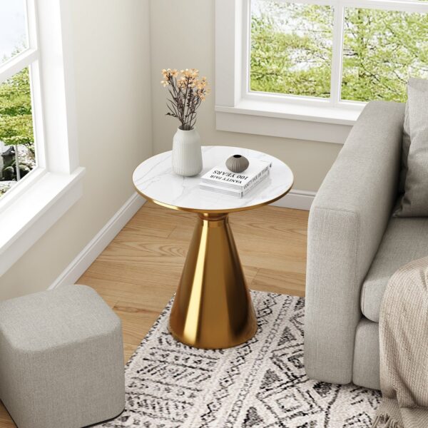 Golden Halo Round Side Table