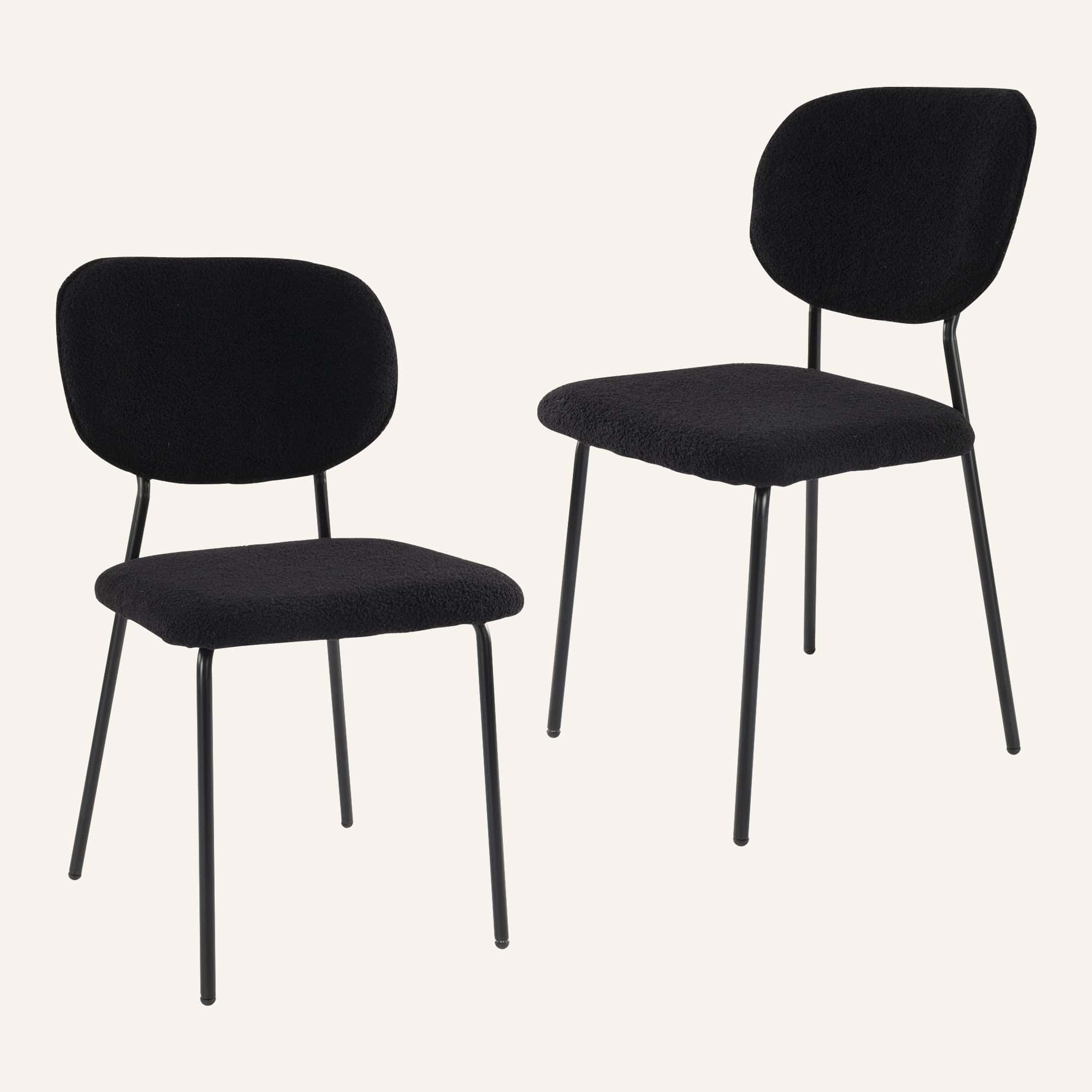 Charcoal Charm Armless Dining Chair Duo - Image 5