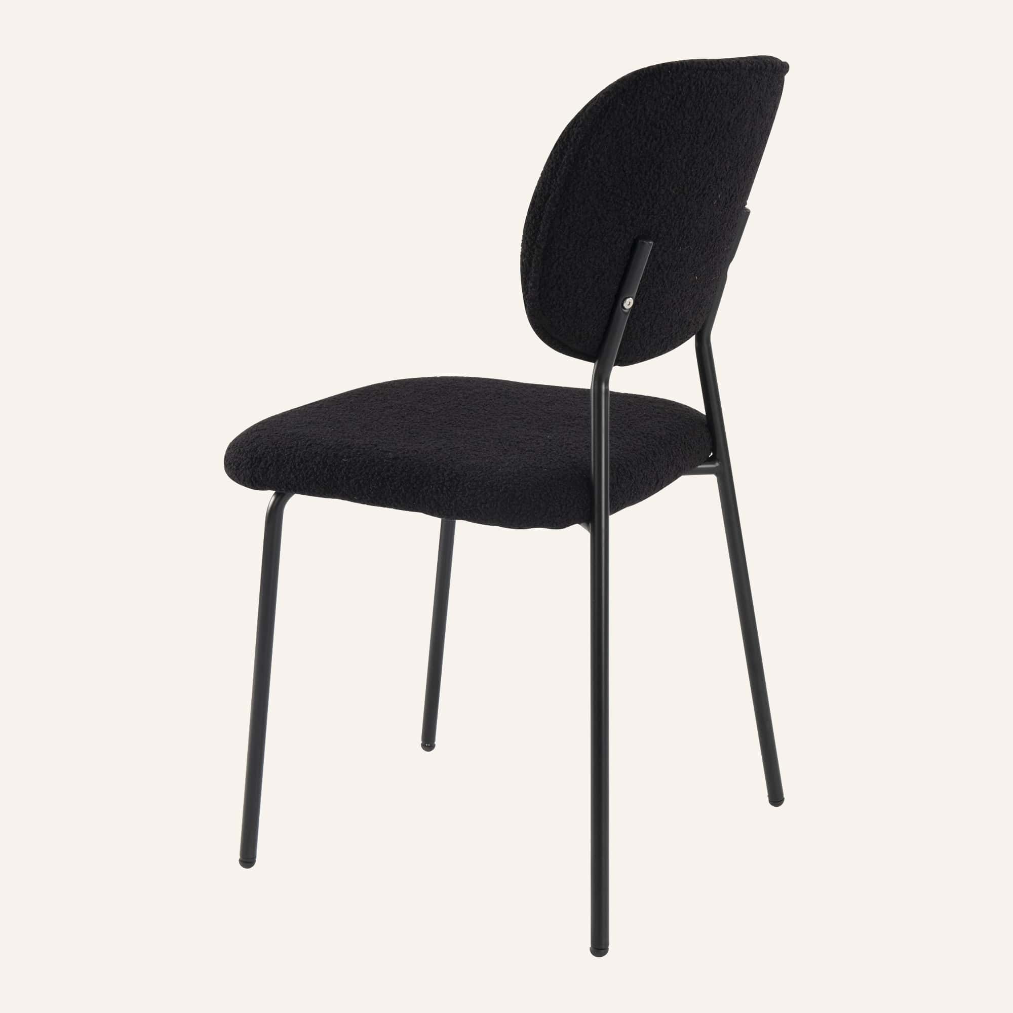 4-Seat Black Palmer Dining Table with Charcoal Armless Chairs - Image 9
