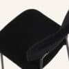 4-Seat Black Palmer Dining Table with Charcoal Armless Chairs - Thumbnail Image 11