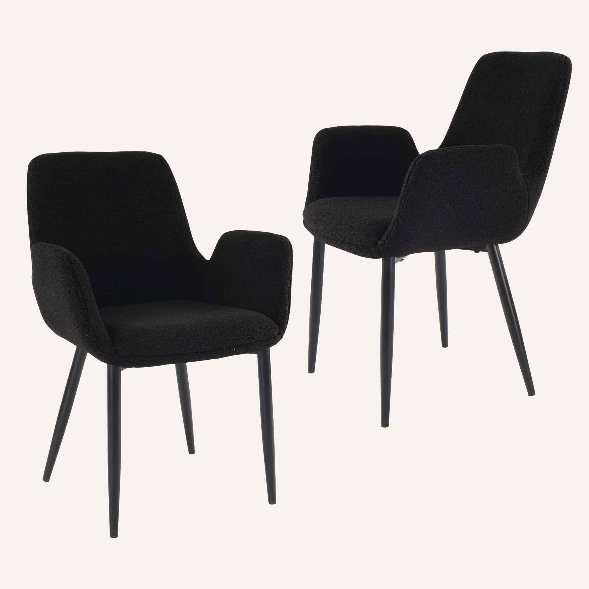 Luxe Dining Table Set with Boucle Armchairs - Image 13