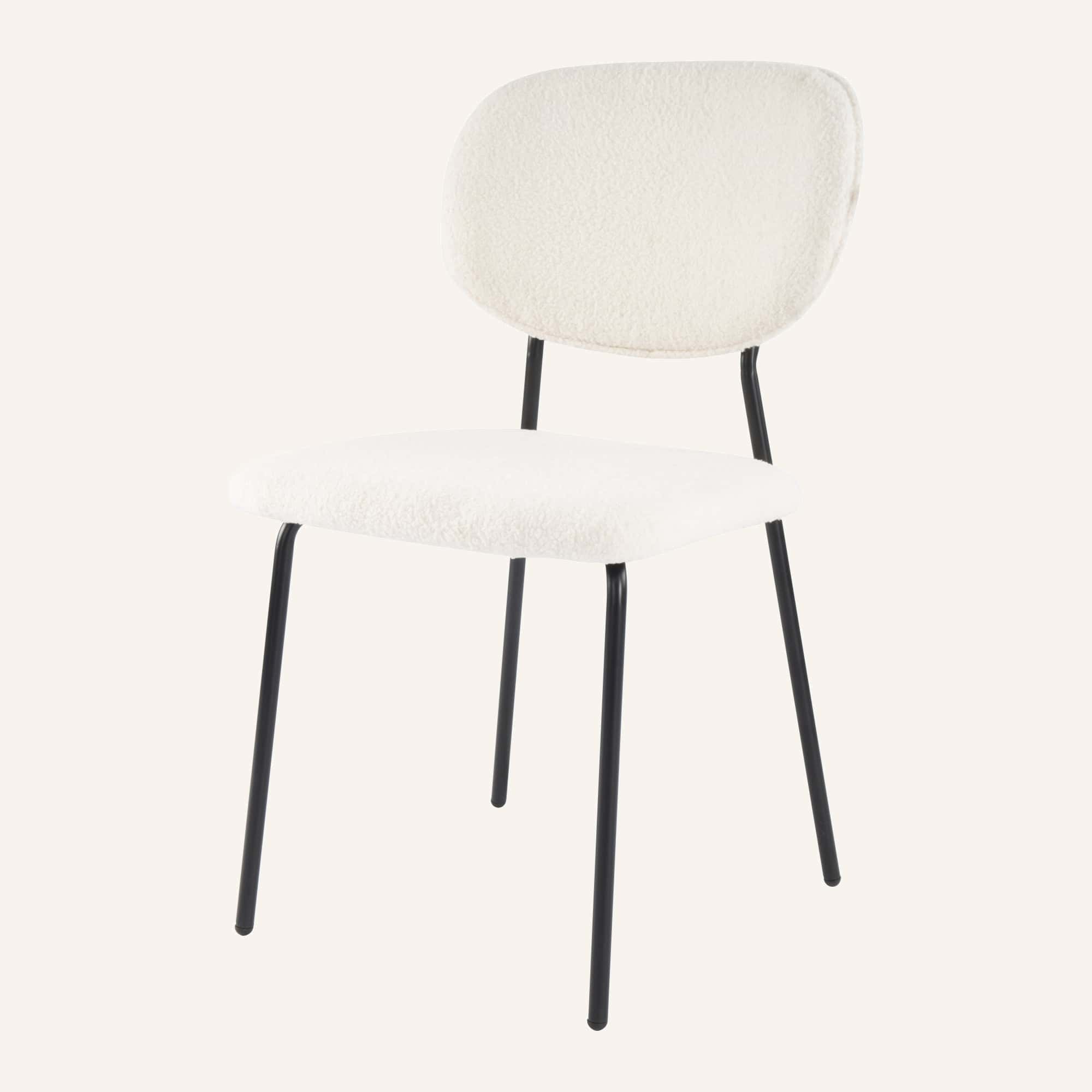 White Whisper Teddy Fabric Dining Duo - Image 10
