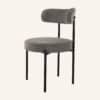 Plush Boucle Cushioned Elsa Dining Chairs in Slate Grey - Thumbnail Image 6
