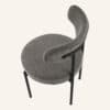 Plush Boucle Cushioned Elsa Dining Chairs in Slate Grey - Thumbnail Image 8