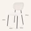 White Whisper Teddy Fabric Dining Duo - Thumbnail Image 15