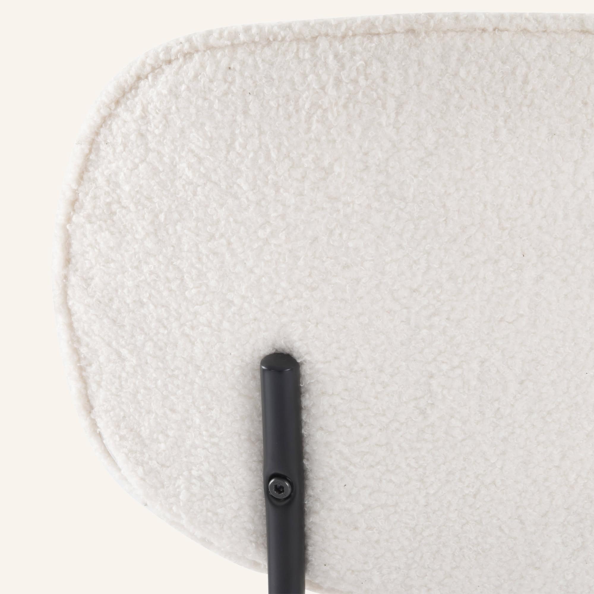 White Whisper Teddy Fabric Dining Duo - Image 13