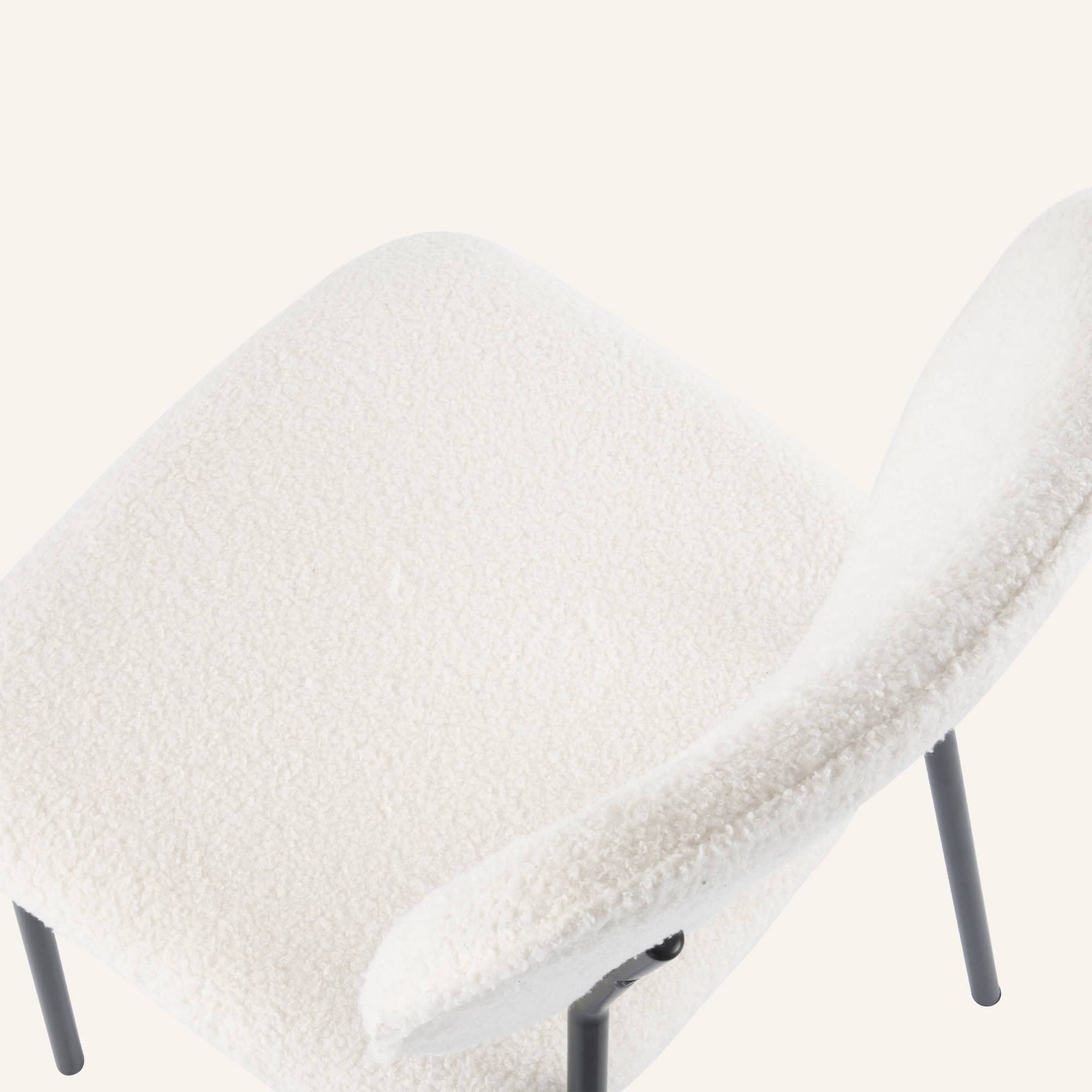 White Whisper Teddy Fabric Dining Duo - Image 12