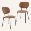 5-Piece Clara Wooden Dining Set with Leather Chairs - Thumbnail Image 10