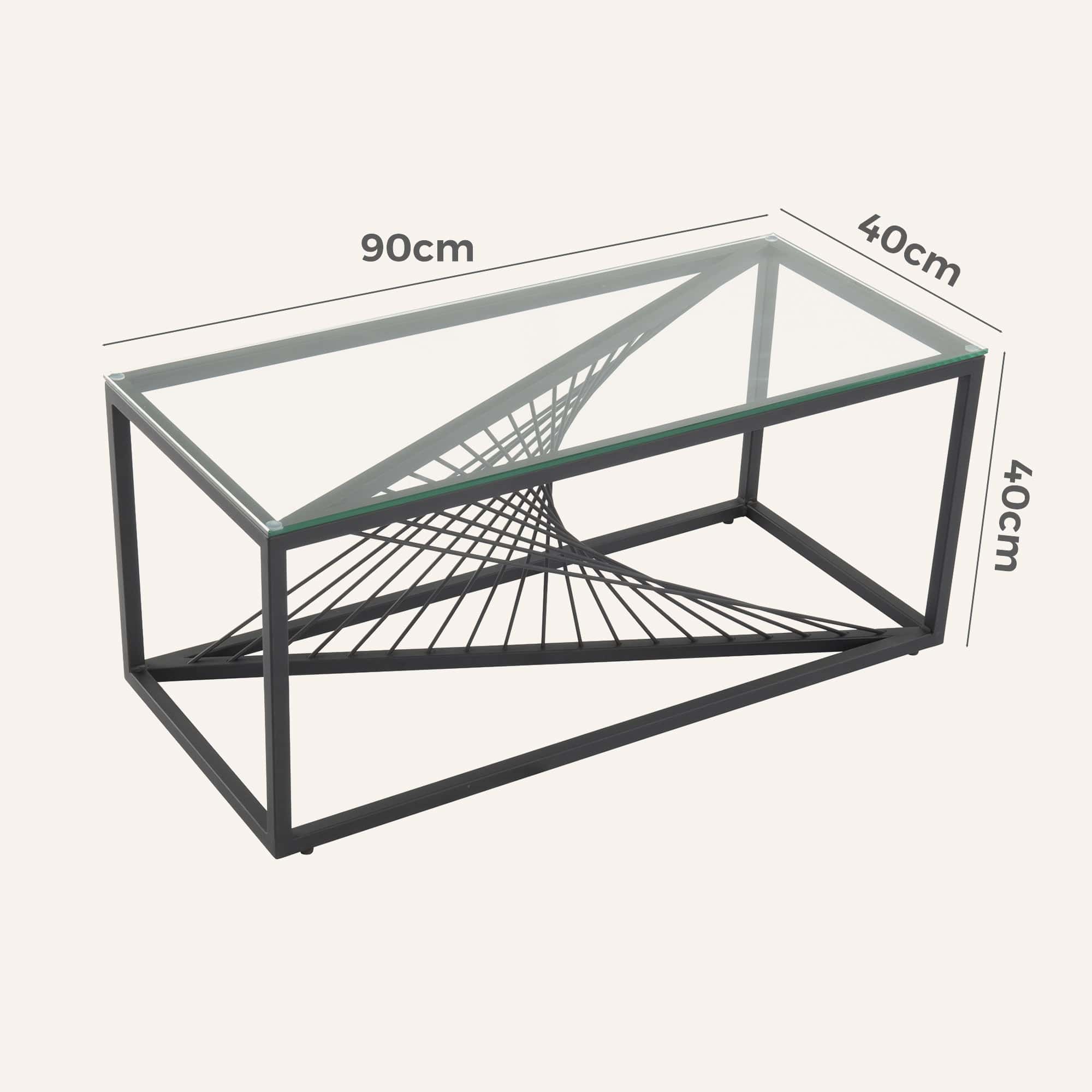 Eleganza Glass Enclave Coffee Table - Image 9