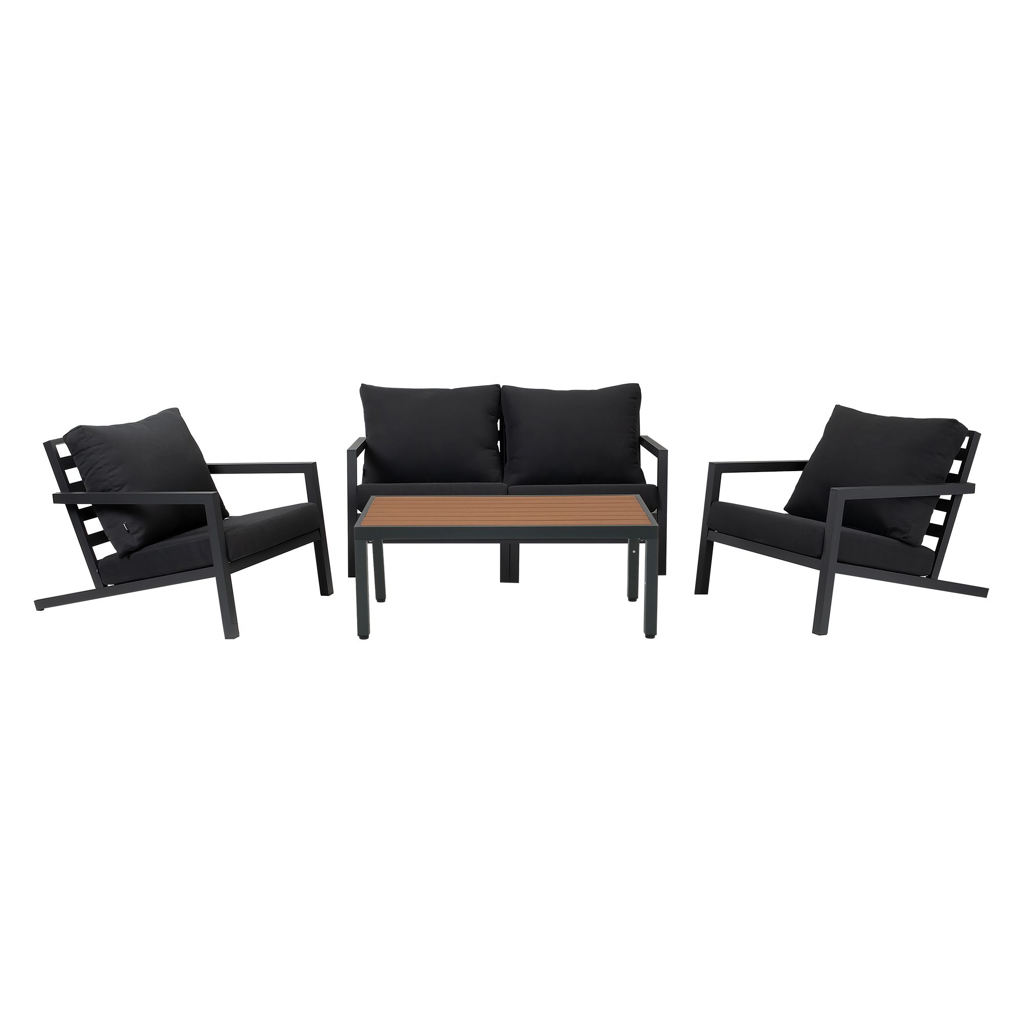 Aidan Garden Furniture Set in Slate Grey — 5 pieces - Image 3