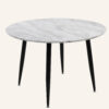 4-Seat White Dining Table Set with Plush Boucle Chairs - Thumbnail Image 5