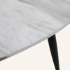 4-Seat White Dining Table Set with Plush Boucle Chairs - Thumbnail Image 7