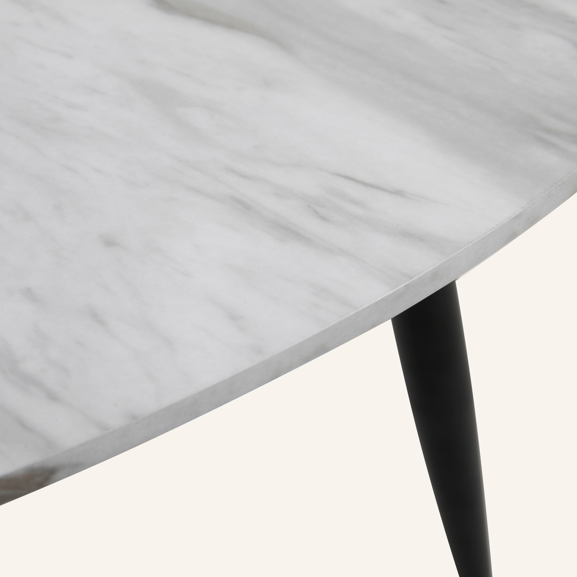 4-Seat White Dining Table Set with Plush Boucle Chairs - Image 7