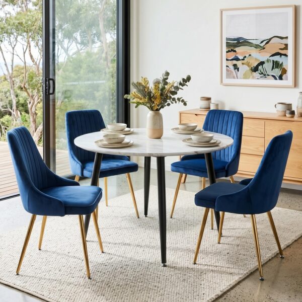 Ocean's Velvet Dining Set