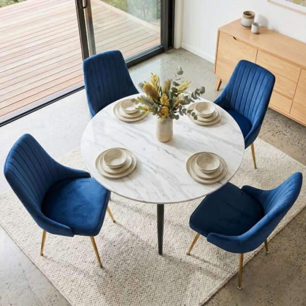Ocean's Velvet Dining Set