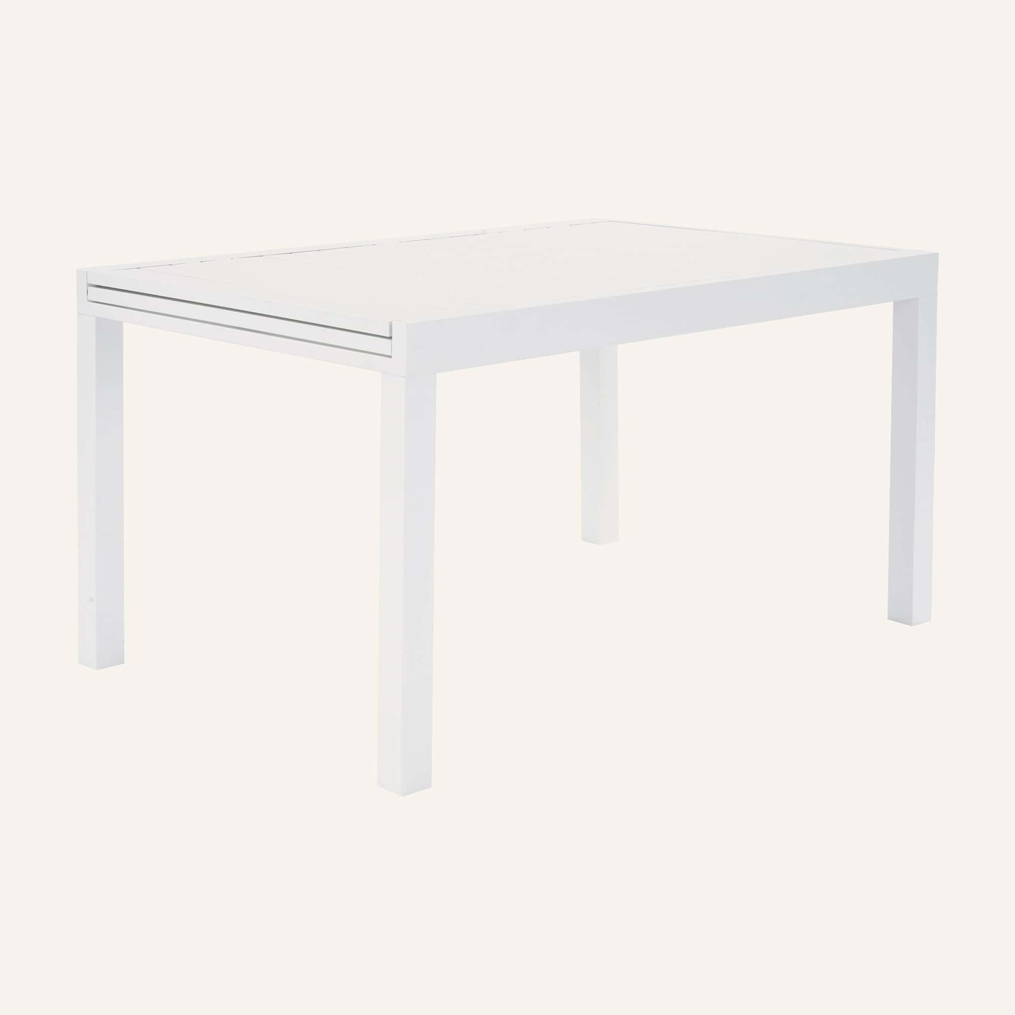 11-Piece Aluminium Garden Dining Table Set in White - Image 13