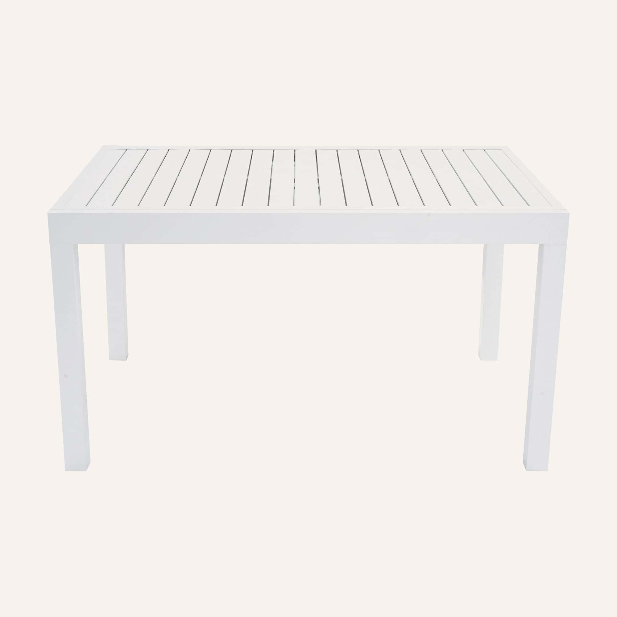 11-Piece Aluminium Garden Dining Table Set in White - Image 15