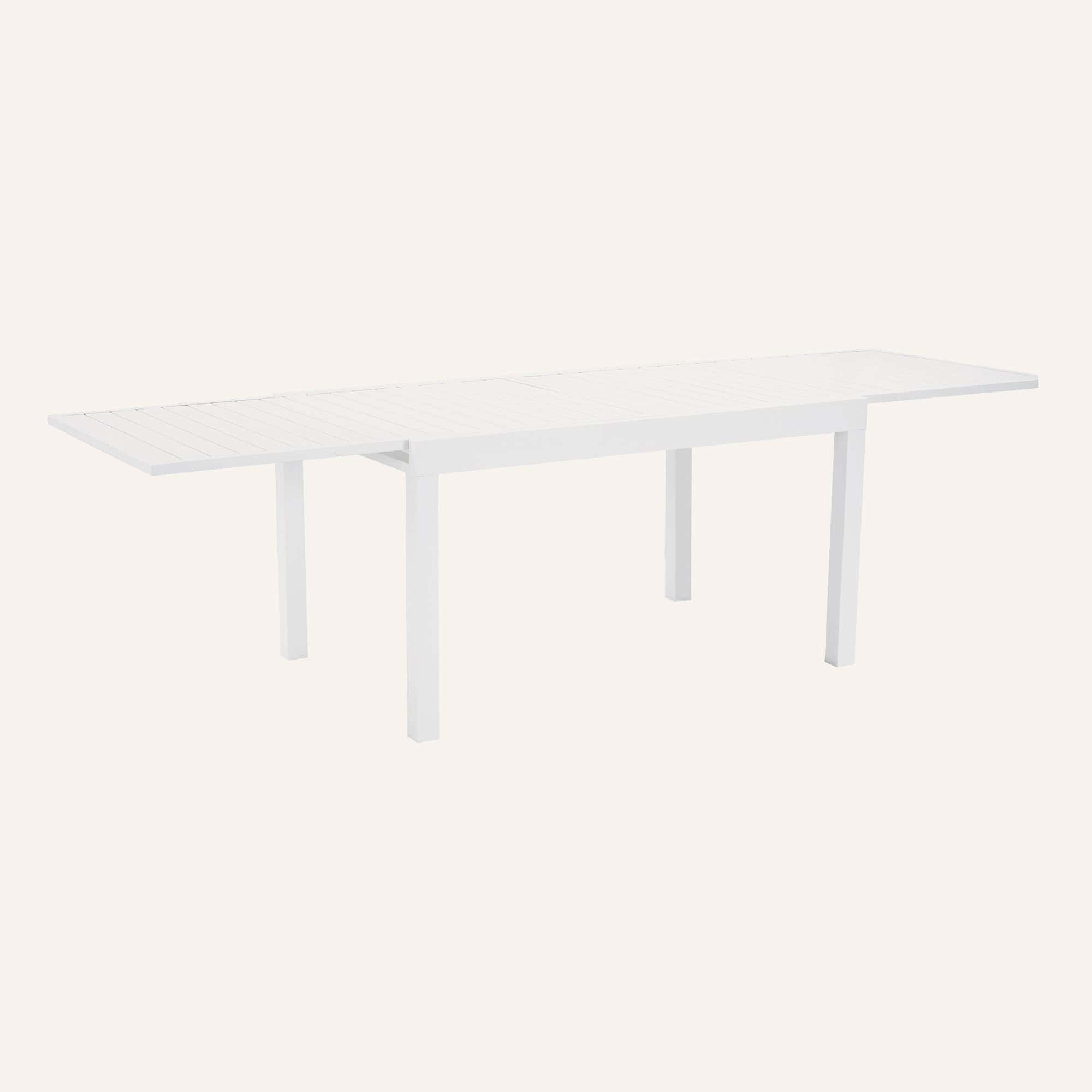 11-Piece Aluminium Garden Dining Table Set in White - Image 11