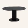 Eclipse Oval Black Dining Set with Charcoal Sherpa Chairs - Thumbnail Image 6