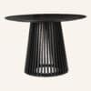 4-Seat Black Palmer Dining Table with Charcoal Armless Chairs - Thumbnail Image 4