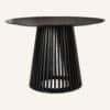 4-Seat Black Palmer Dining Table with Charcoal Armless Chairs - Thumbnail Image 5