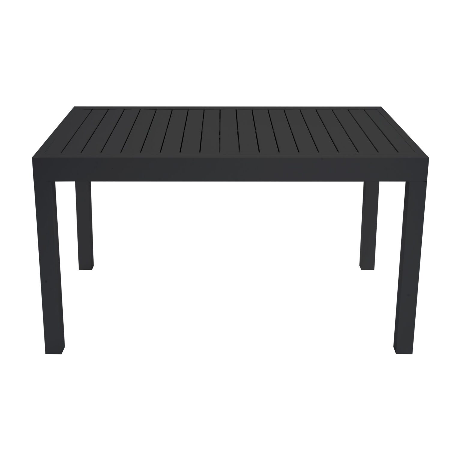 Charcoal Adjustable Aluminium Garden Dining Table with Slats - Dreamo ...