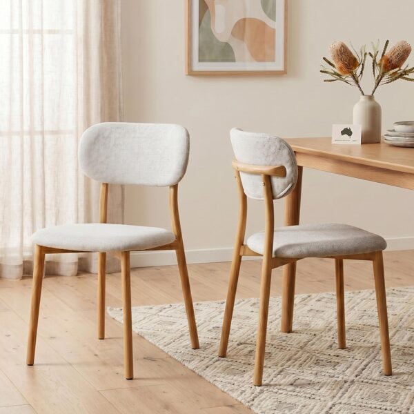 Pair of Oak Look Dining Chairs