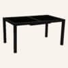 Extendable Glass Outdoor Dining Table - Black - Thumbnail Image 8