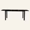 Extendable Glass Outdoor Dining Table - Black - Thumbnail Image 4