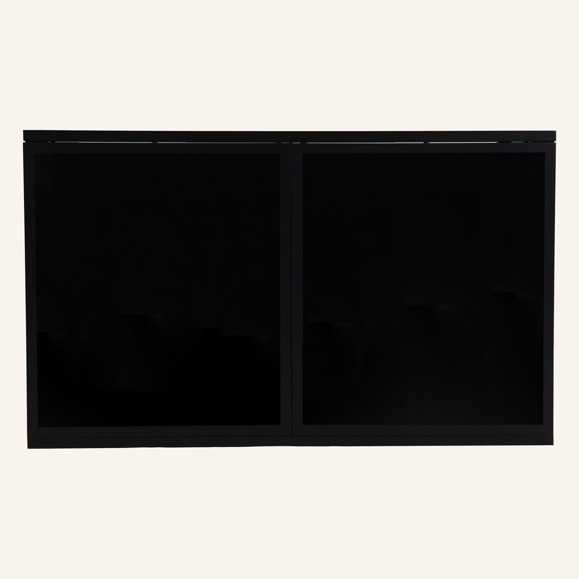 Extendable Glass Outdoor Dining Table - Black - Image 7