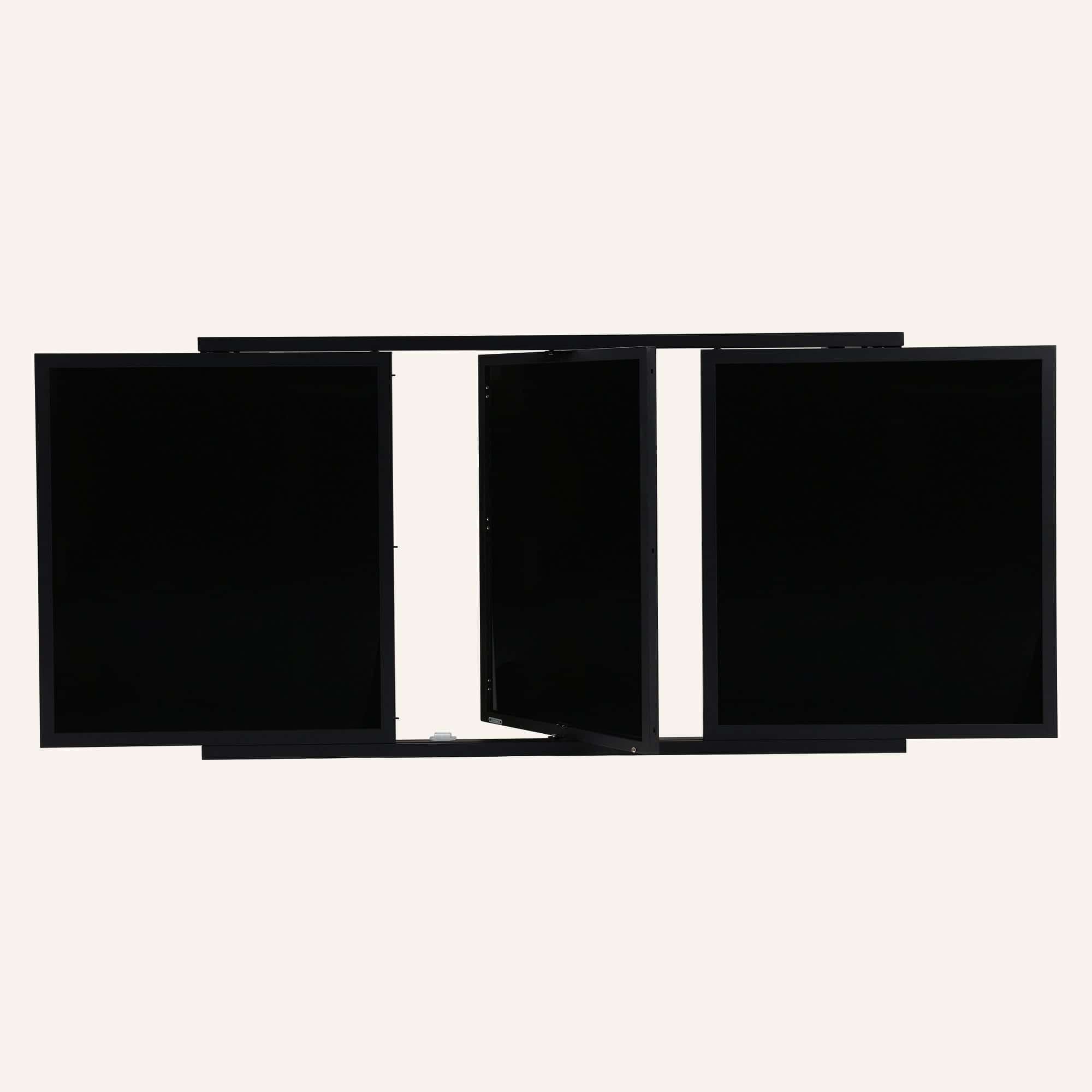 Extendable Glass Outdoor Dining Table - Black - Image 9