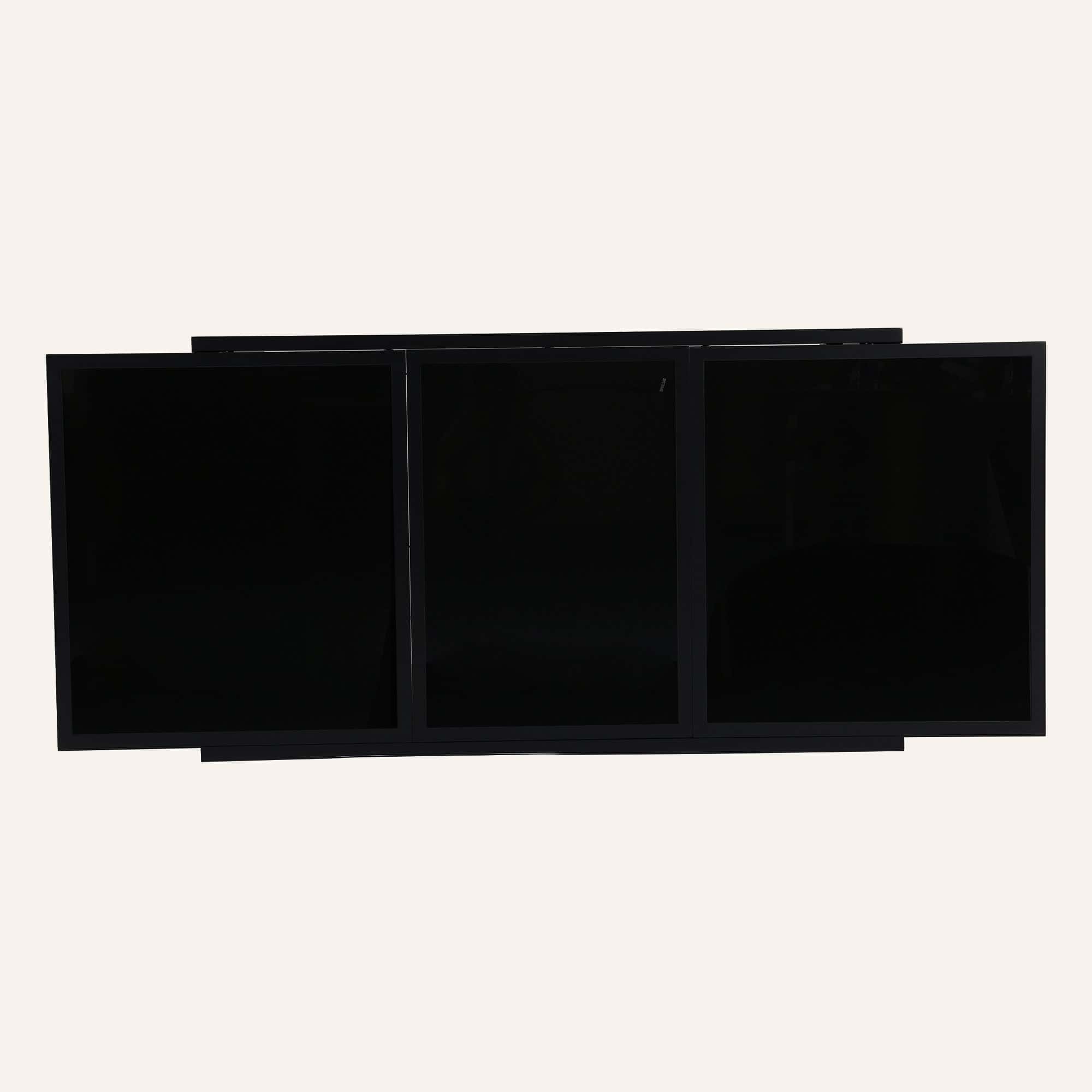 Extendable Glass Outdoor Dining Table - Black - Image 10