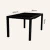 Extendable Glass Outdoor Dining Table - Black - Thumbnail Image 12