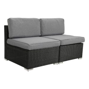 Coastal Drift Fancy Armless Wicker Set