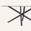 James Black Dining Table with Glass Tabletop - Thumbnail Image 10