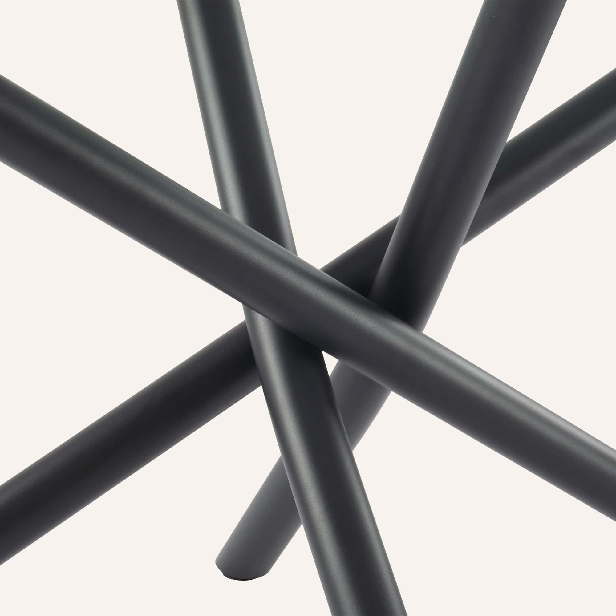 James Black Dining Table with Glass Tabletop - Image 12