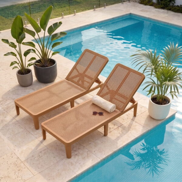 Solaro Straw Sand Sun Lounger