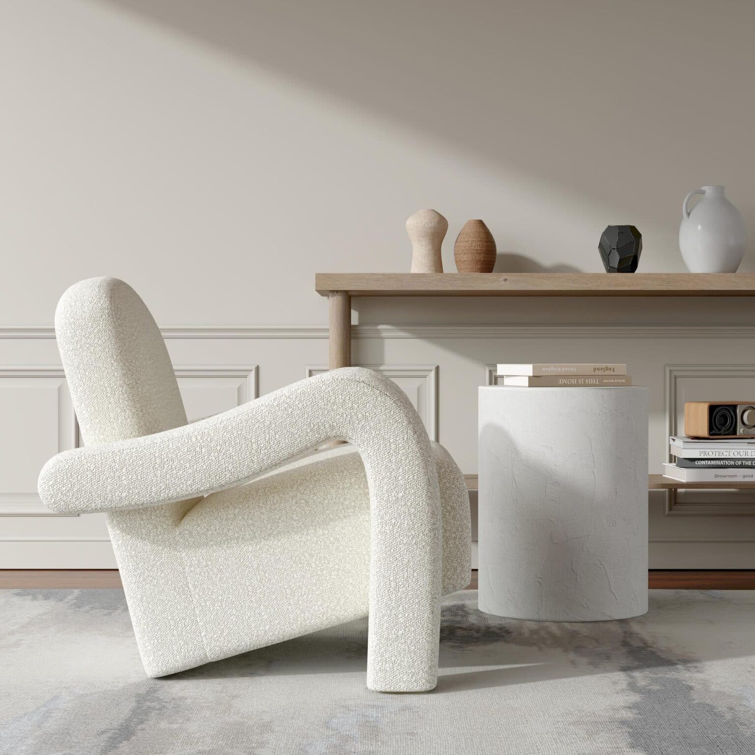 Snowdrift Mid-Century Armchair - Dreamo Living