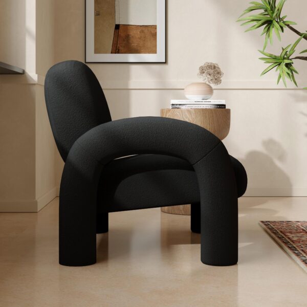 Midnight Sherpa Accent Chair