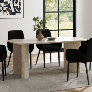 Calm Horizon Travertine Dining Table