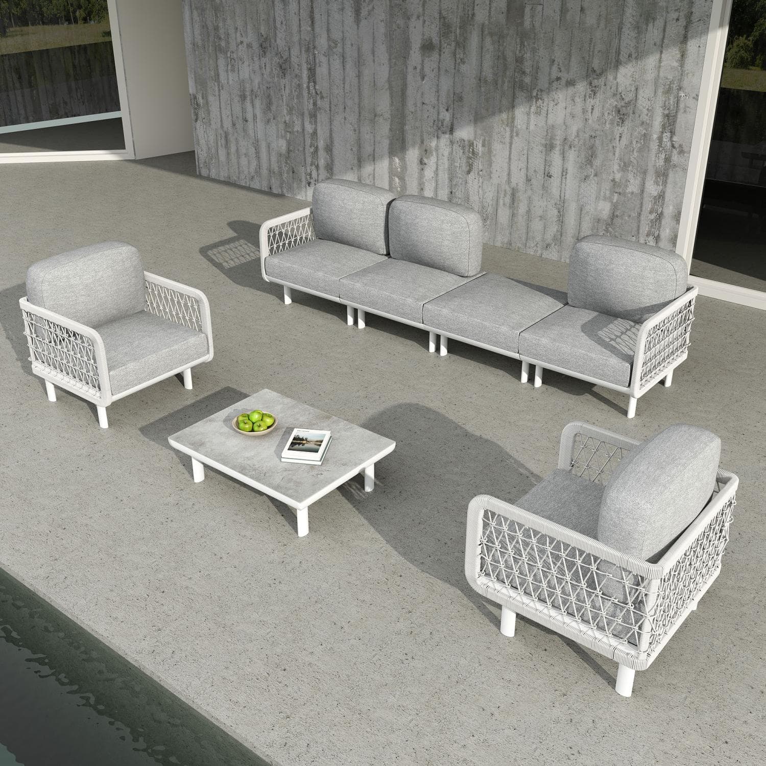 Modular Outdoor Furniture Corner Set – 7 Pieces-TW exclusive - Image 2