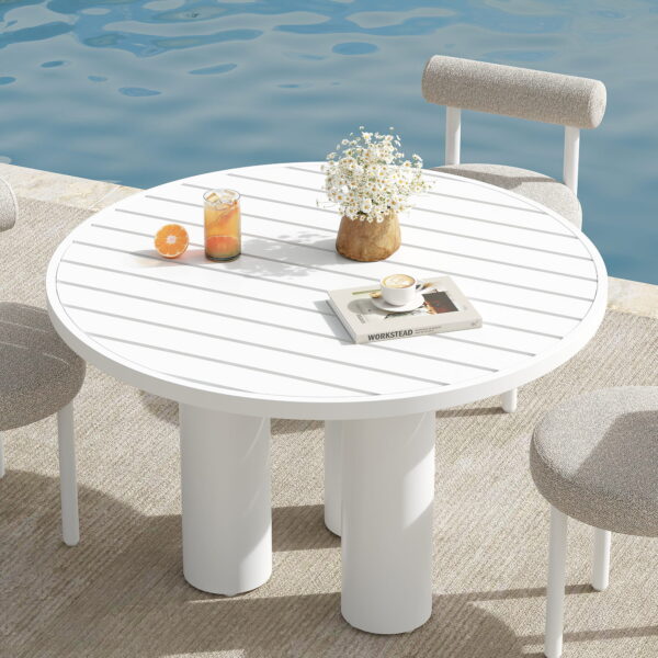 Cloudhaven White Outdoor Table