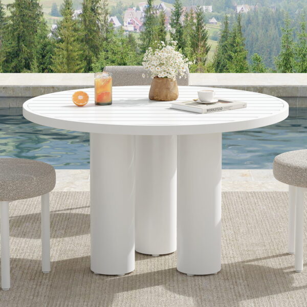 Cloudhaven White Outdoor Table