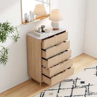 Anna Ribbletone Five-Drawer Chest