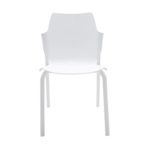 Seabrook Stackable Outdoor Dining Chair – Crisp White (Set of 2)